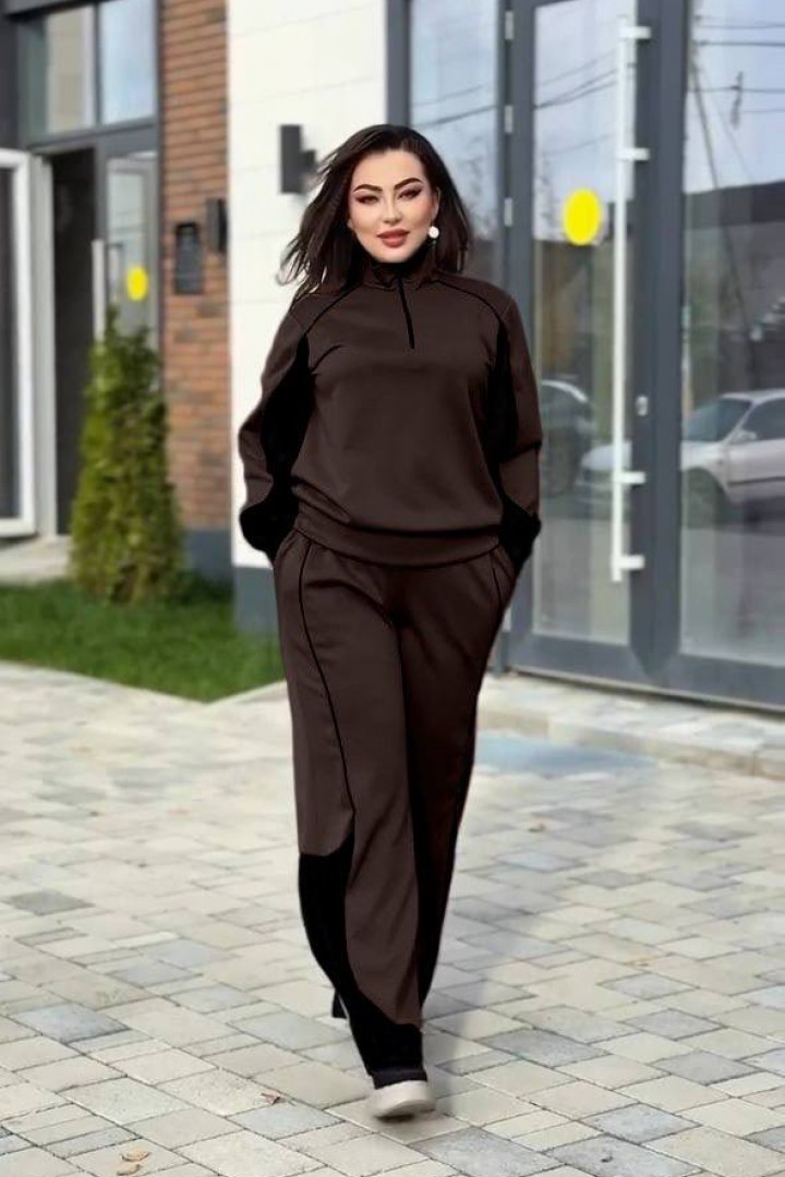 Велюровый костюм без капюшона ME-536A820