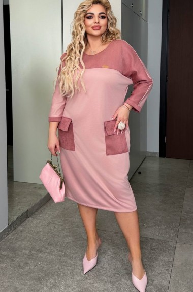 Комбинированное платье VIA-305A480