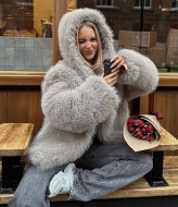 Шуба з капюшоном ZL-818A1650