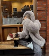 Шуба з капюшоном ZL-818A1650