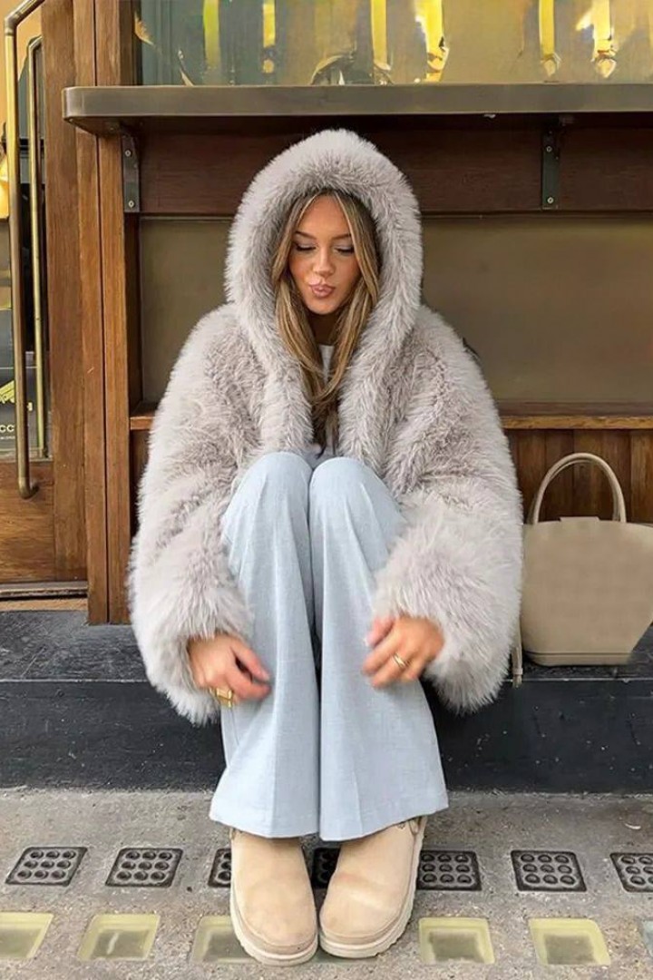 Шуба з капюшоном ZL-818A1650