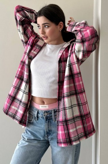 Кашемировая рубашка в клетку MEB-223A450