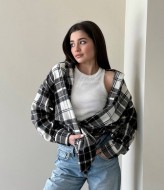 Кашемировая рубашка в клетку MEB-223A450