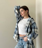 Кашемировая рубашка в клетку MEB-223A450