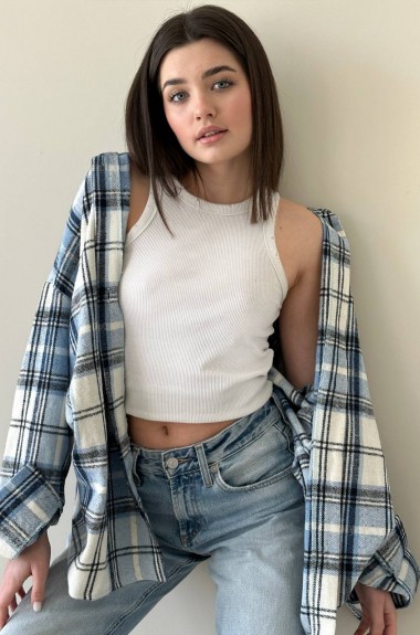 Кашемировая рубашка в клетку MEB-223A450