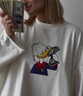 Лонгслив женский с принтом MEB-227A420