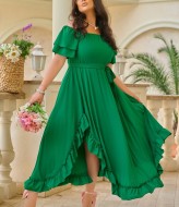 Летнее платье с воланами  BEL-7702A22