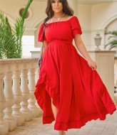 Летнее платье с воланами  BEL-7702A22