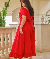 Летнее платье с воланами  BEL-7702A22