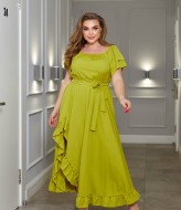 Летнее платье с воланами  BEL-7702A22