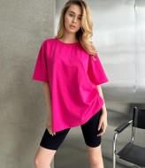 Однотонная футболка оверсайз JAV-701A270