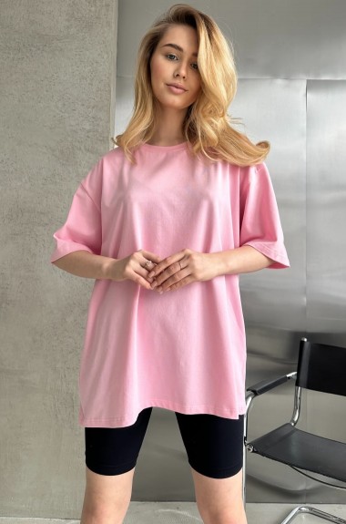 Однотонная футболка оверсайз JAV-701A270 Однотонная футболка оверсайз JAV-701A270