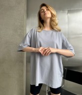 Однотонная футболка оверсайз JAV-701A270