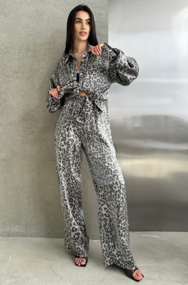 Леопардовый брючный костюм JAV-698.5398A900