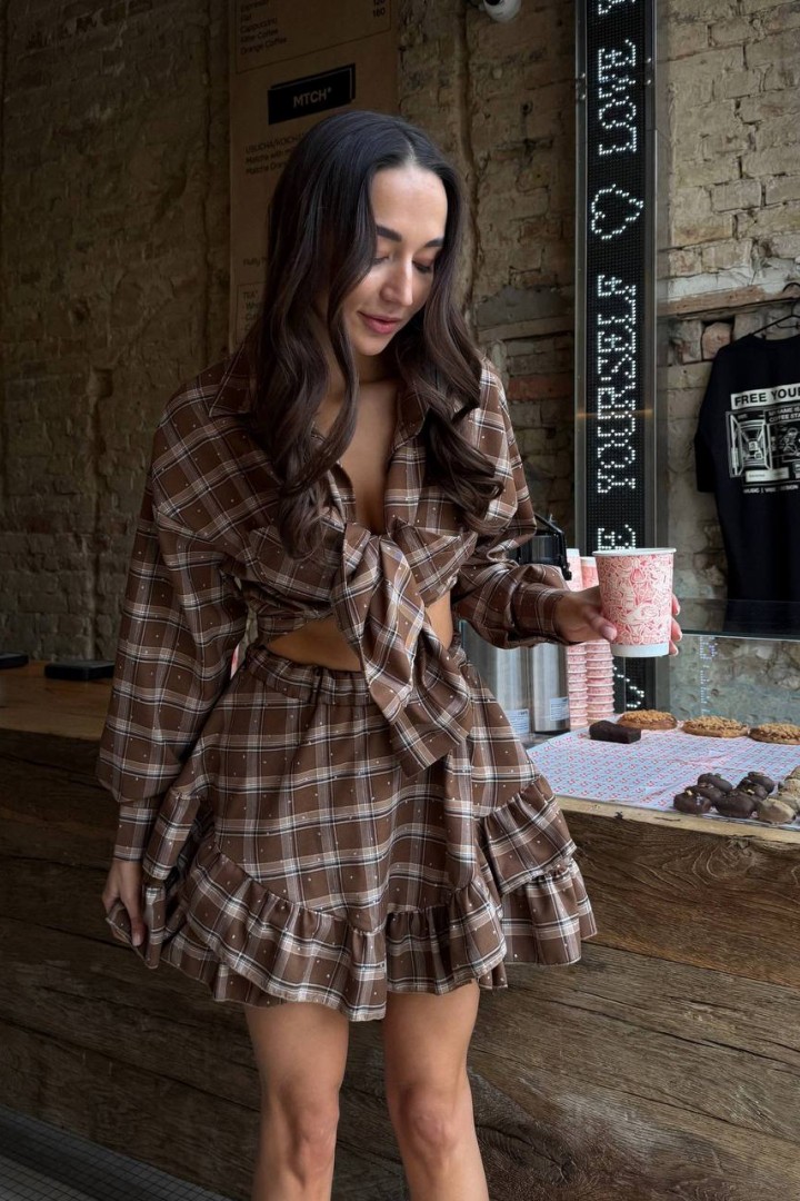 Костюм рубашка и юбка VSH-956A970