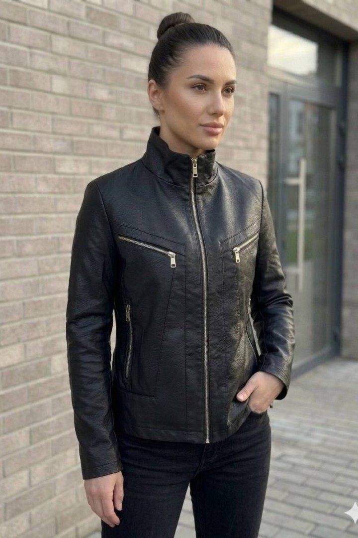 Стильна чорна куртка INNA-8891A1150
