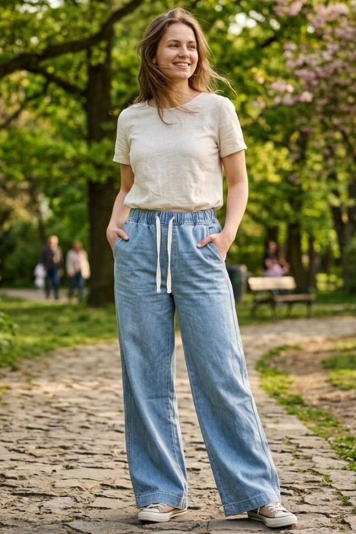 Свободные джинсы прямого кроя INNA-132A500