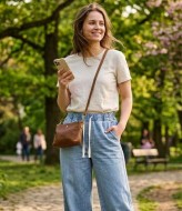 Свободные джинсы прямого кроя INNA-132A500