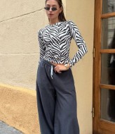 Брюки оверсайз с лампасами MIK-1656A360