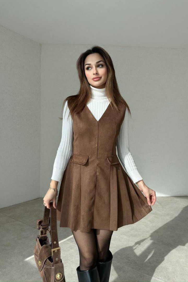 Замшевый сарафан TS-433.3A520