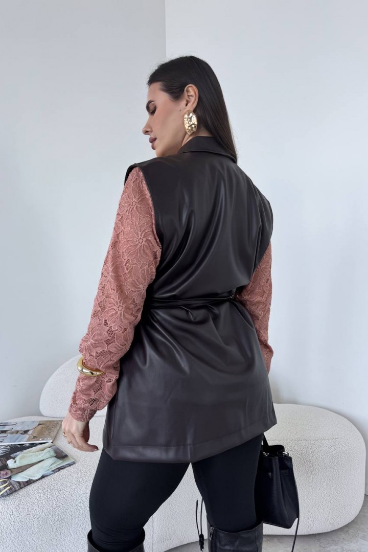 Кружевный лонг+ удлиненная жилетка ME-542A770