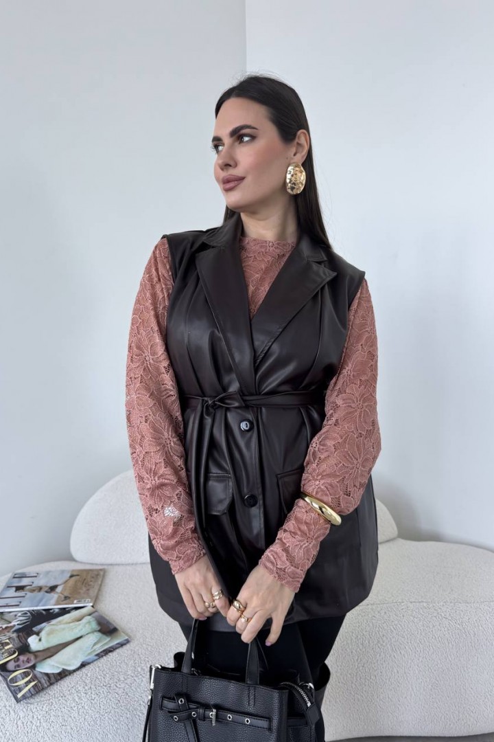 Кружевный лонг+ удлиненная жилетка ME-542A770