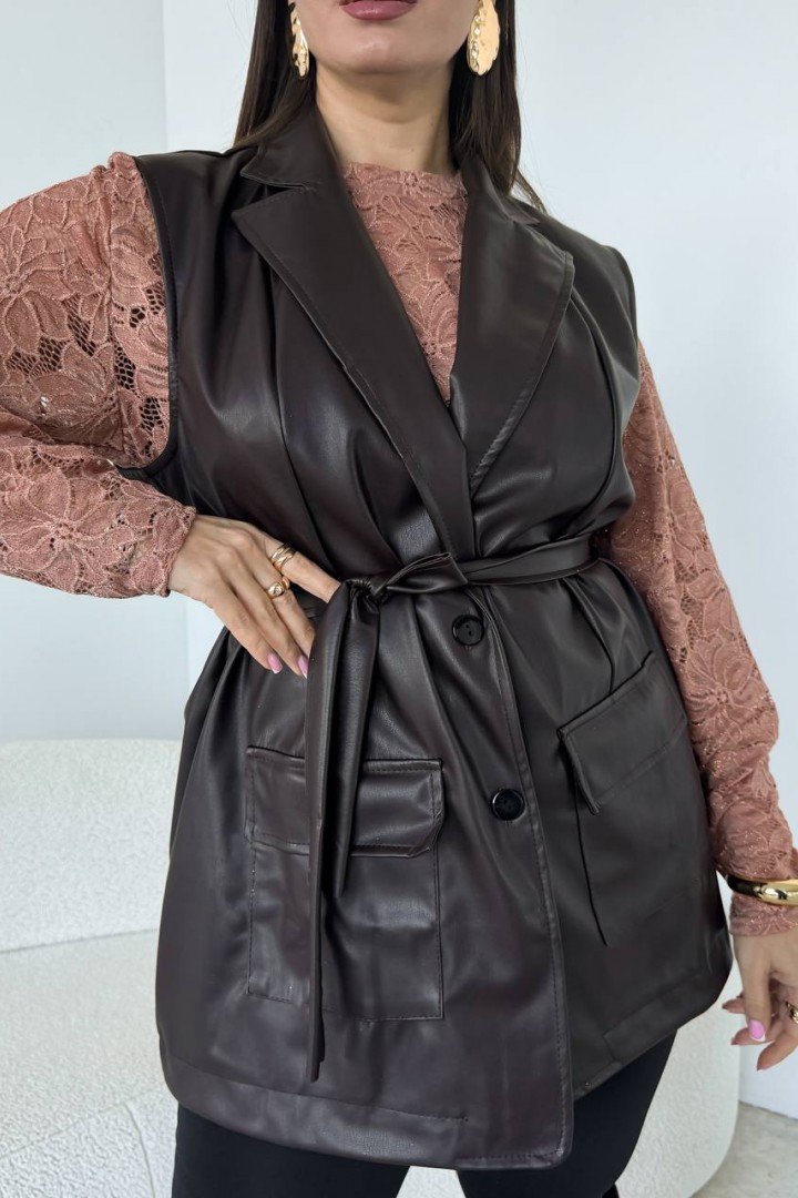 Кружевный лонг+ удлиненная жилетка ME-542A770