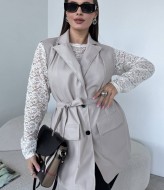 Кружевный лонг+ удлиненная жилетка ME-542A770