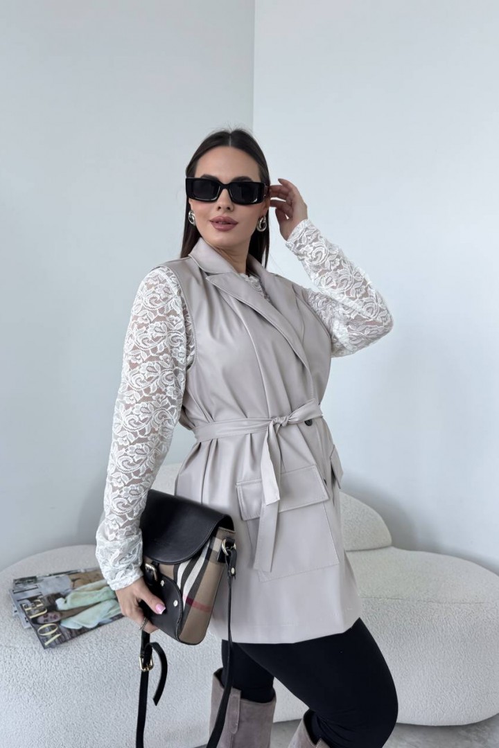 Кружевный лонг+ удлиненная жилетка ME-542A770