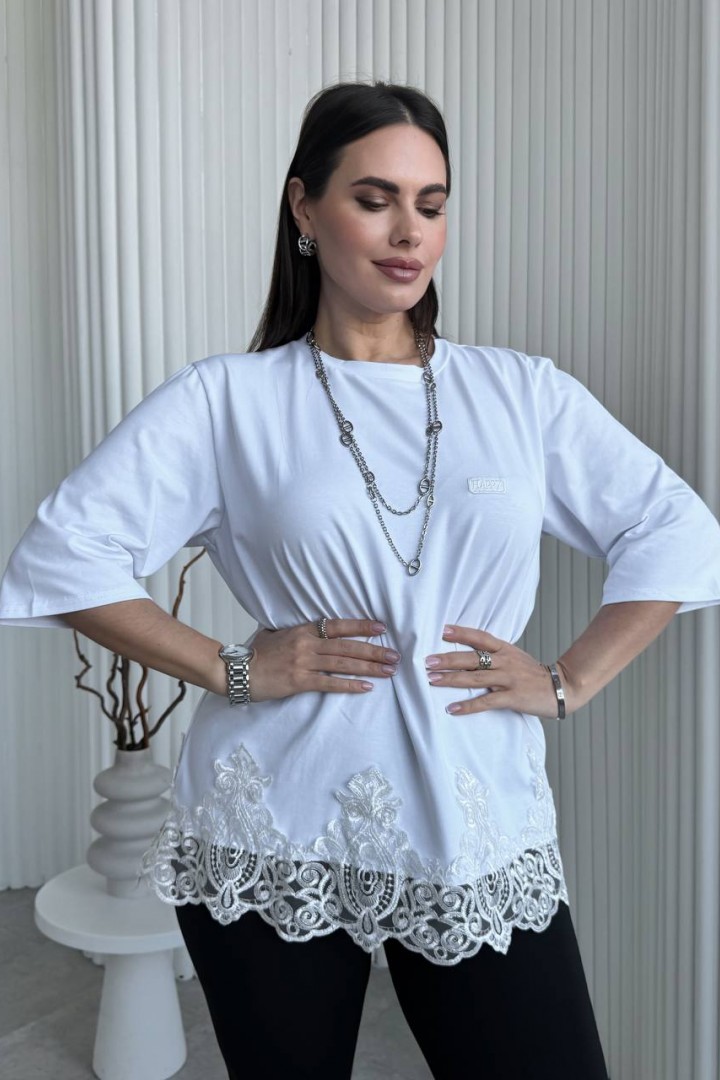 Стильна футболка з мереживом ME-541A480