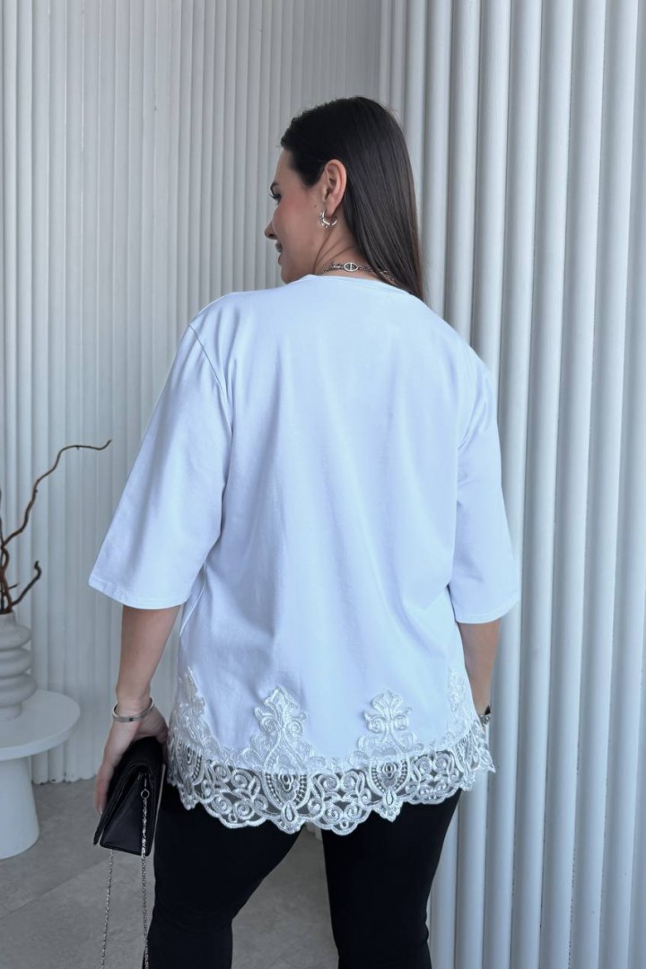 Стильна футболка з мереживом ME-541A480