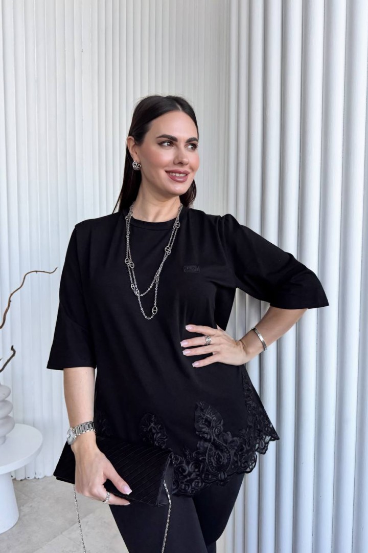 Стильна футболка з мереживом ME-541A480