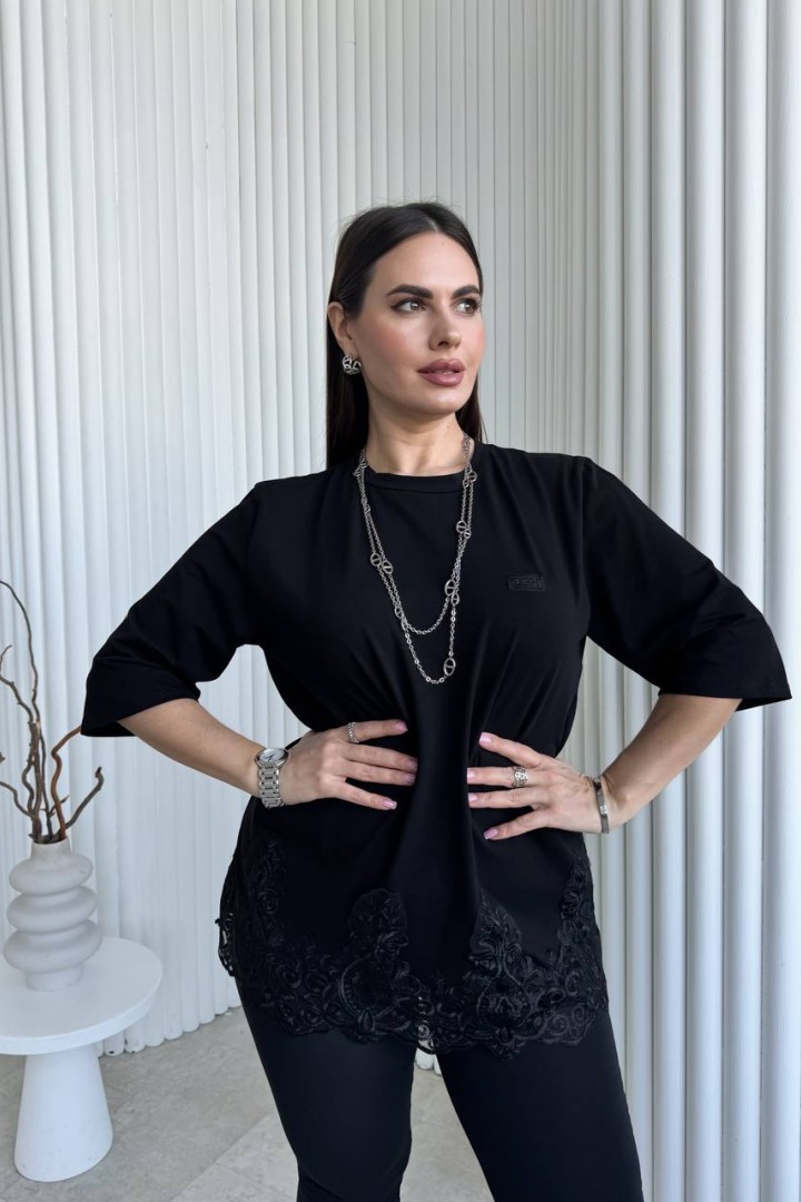 Стильна футболка з мереживом ME-541A480