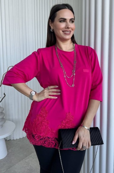 Стильна футболка з мереживом ME-541A480