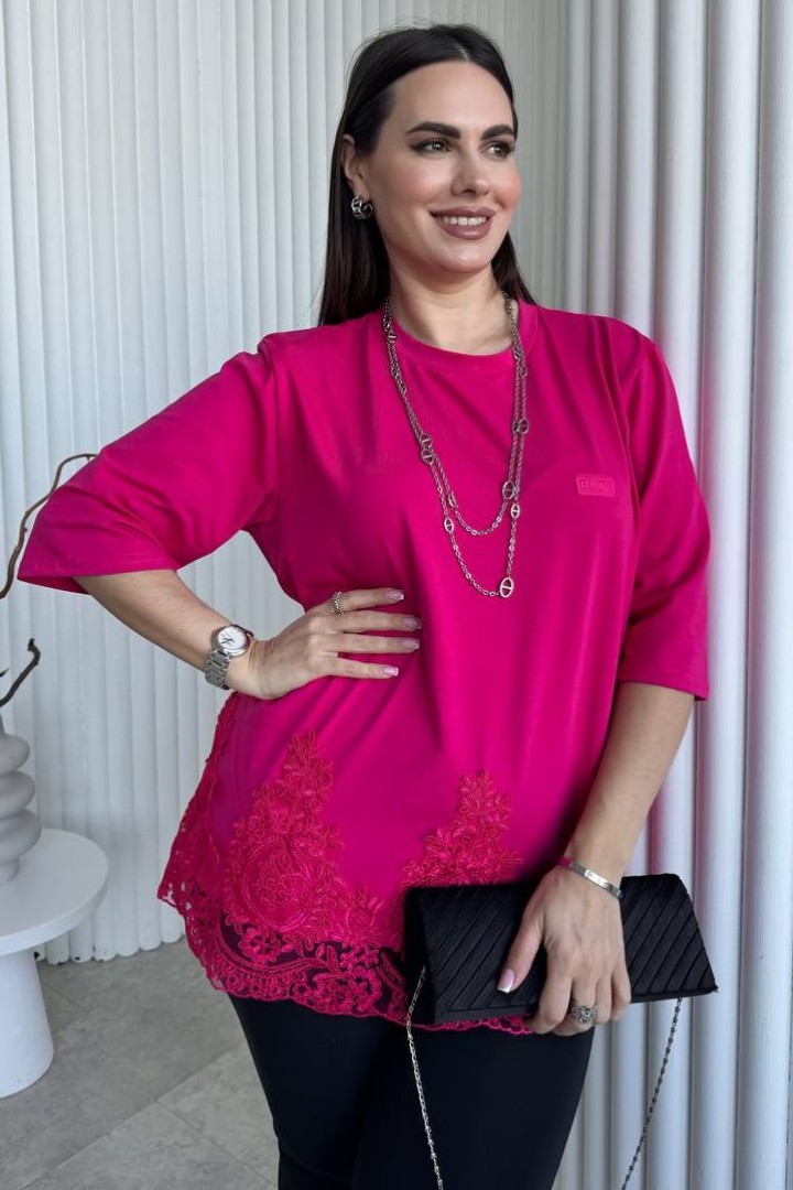 Стильна футболка з мереживом ME-541A480