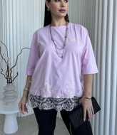 Стильна футболка з мереживом ME-541A480