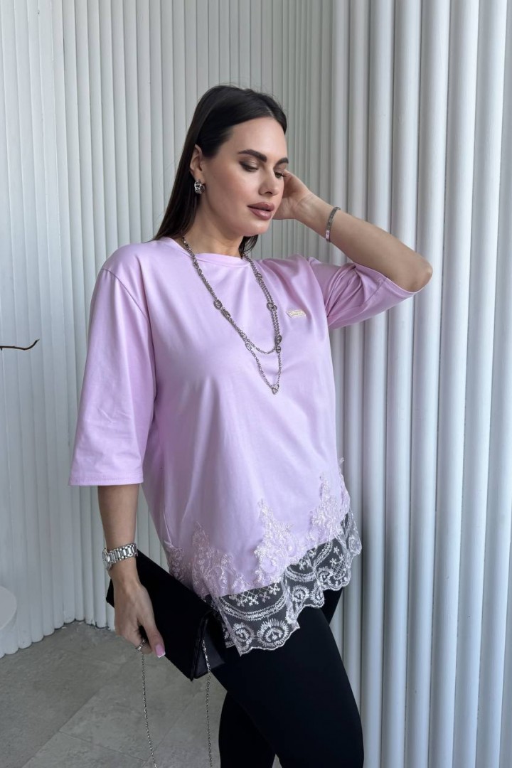 Стильна футболка з мереживом ME-541A480