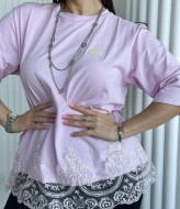 Стильна футболка з мереживом ME-541A480