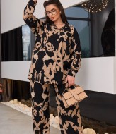 Штапельный брючный костюм LF-245A900