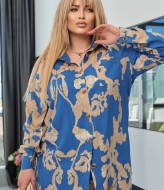 Штапельный брючный костюм LF-245A900