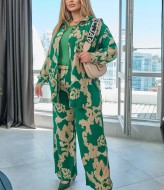 Штапельный брючный костюм LF-245A900