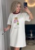 Платье футболка с принтом DN-245A560