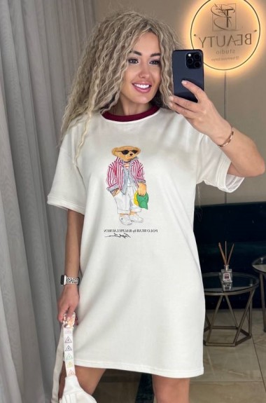 Платье футболка с принтом DN-245A560