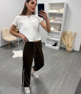 Велюровые брюки с лампасами DMP-A7179A380