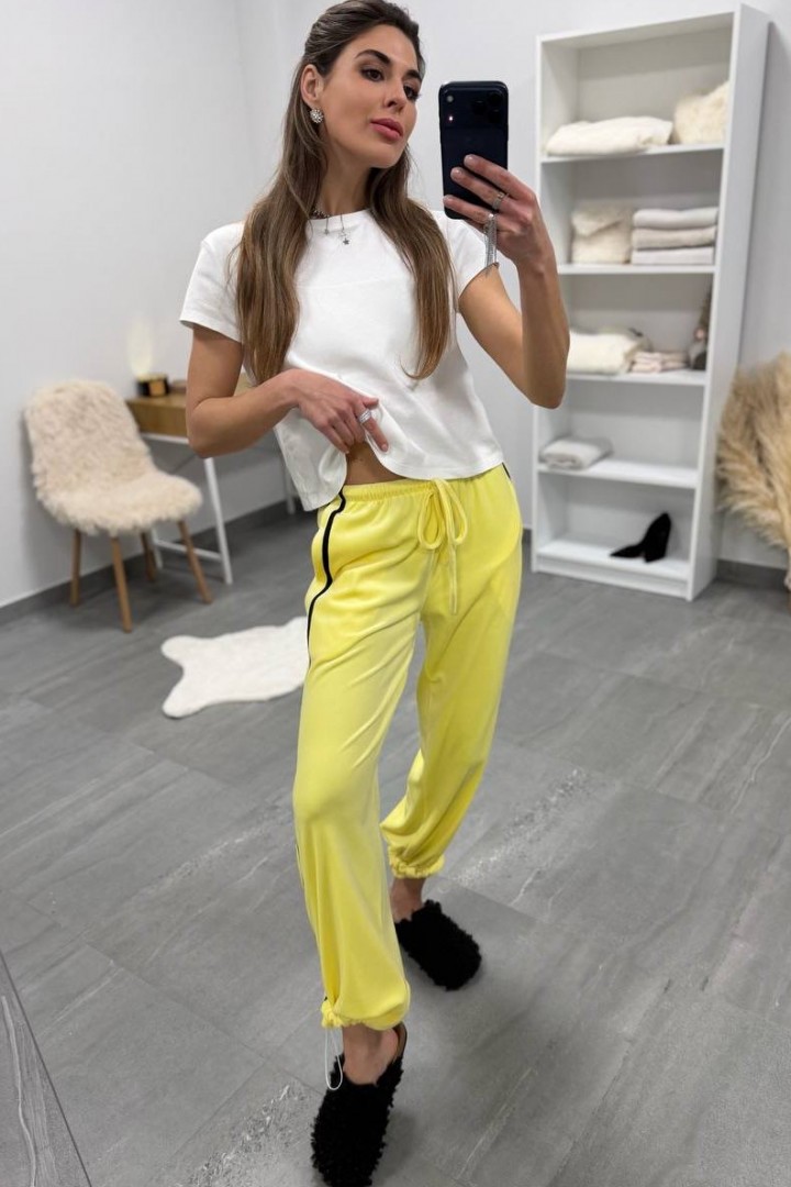 Велюровые брюки с лампасами DMP-A7179A380