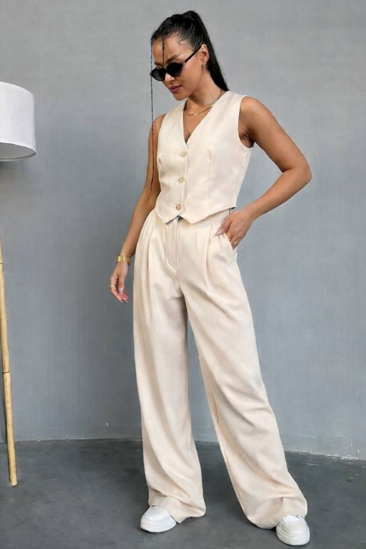 Костюм двійка жилет і широкі штани палаццо EVD-407A599