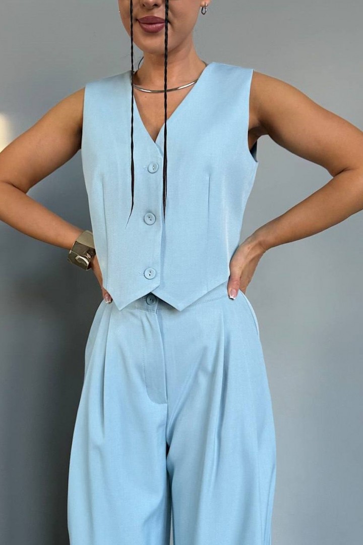 Костюм двійка жилет і широкі штани палаццо EVD-407A599