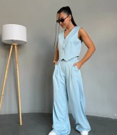 Костюм двійка жилет і широкі штани палаццо EVD-407A599