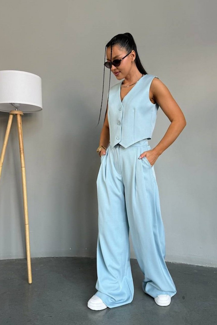 Костюм двійка жилет і широкі штани палаццо EVD-407A599