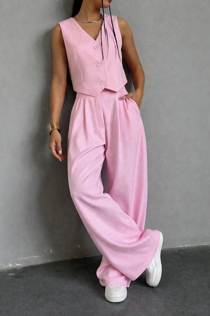 Костюм двійка жилет і широкі штани палаццо EVD-407A599